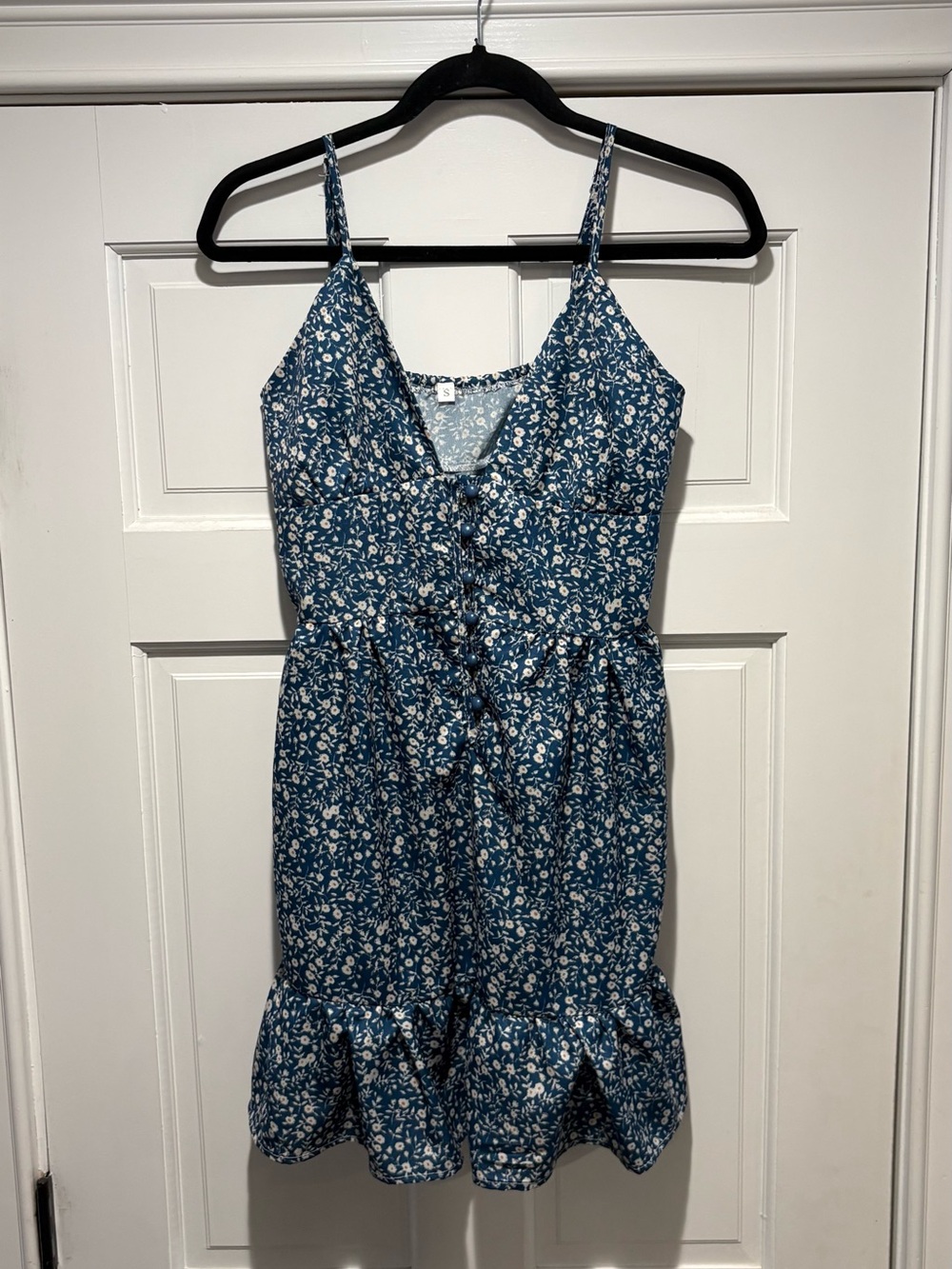SHEIN Small Teal Floral Midi Dress